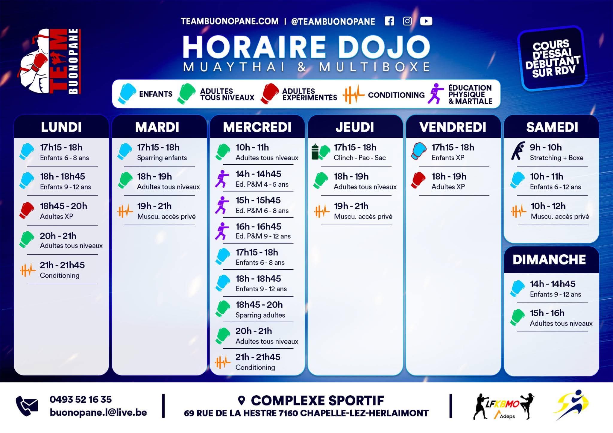 Horaire 2026